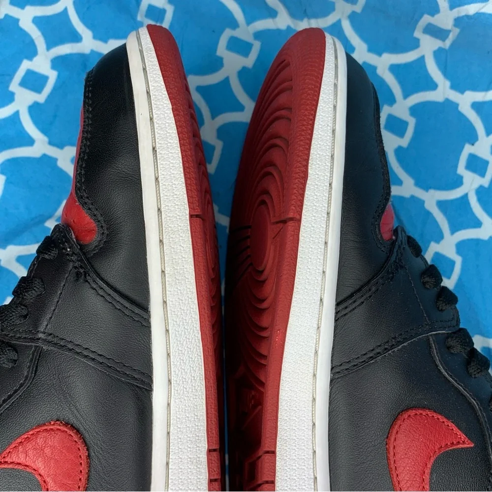 Nike Men’s size 9 Air Jordan 1 high Banned Retro OG bred black red 2016 rare vtg - Picture 5 of 12